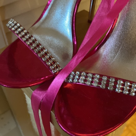 Metallic Pink & Silver Stiletto Heels. Size 10 US / 40 - Picture 3 of 8